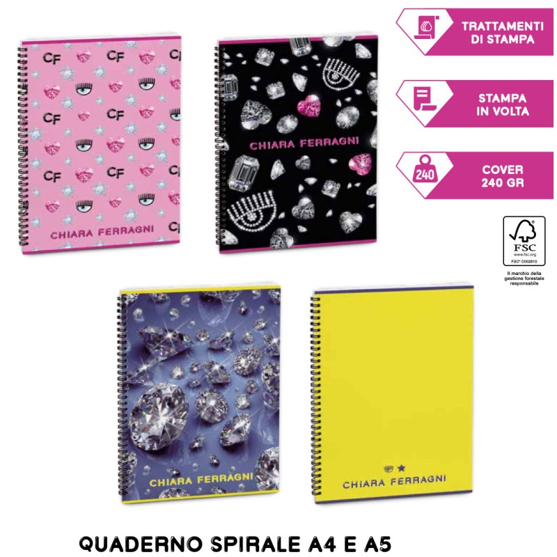 CHIARA FERRAGNI 2023 MAXI SPIRALE 1R -4pz PIGNA 0232676