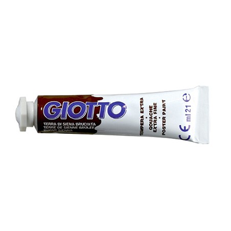 1 - FILA Colore a Tempera GIOTTO Tubetto 21 mL Terra di Siena Bruciata 22 3550