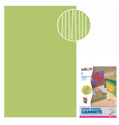 1 - Cartoncino Colorato Ondulato Cannete' CWR - 50x70 Cm Verde Chiaro 10 pz 2206/10