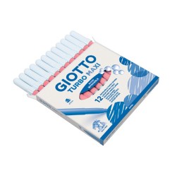 1 - FILA Giotto Turbo Maxi Pennarelli a Spirito Inchiostro Lavabile Rosa 12 Pezzi 456007