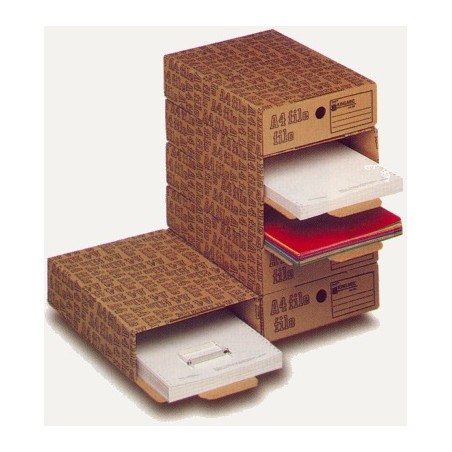 1 - ACCO KING MEC A4 Scatola Documenti Marrone