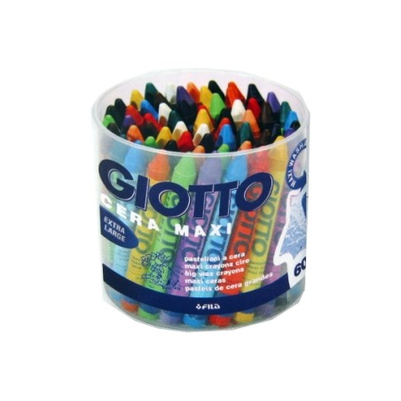 1 - FILA 60 pz Pastelli a cera maxi Giotto colori assortiti 5192