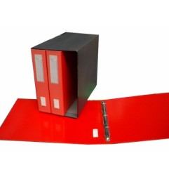 1 - ACCO Raccoglitore Terzetto 4 anelli per tabulati - Rosso