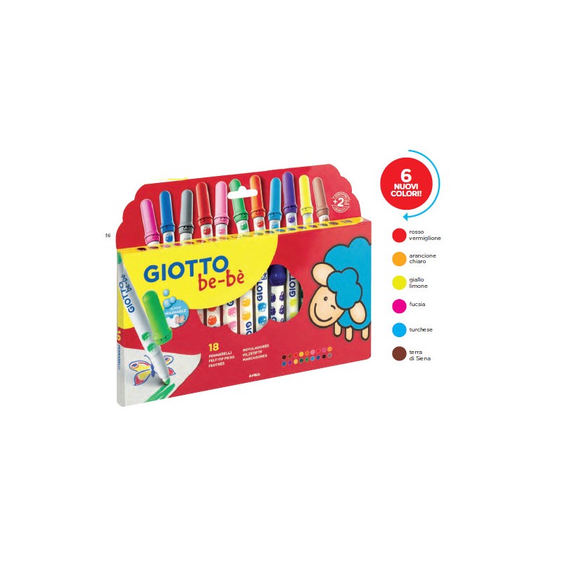 Giotto Be Bè Astuccio 18 Pennarelli assortiti F478300