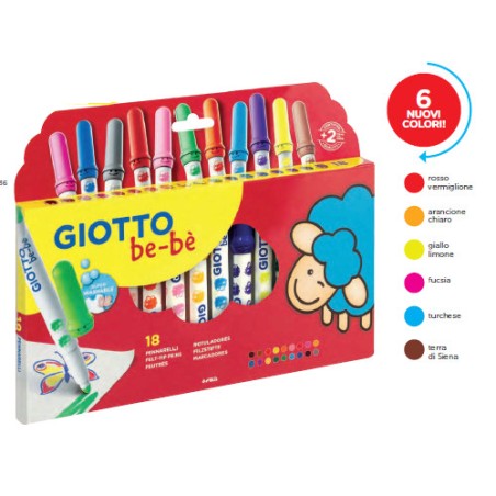 Giotto Be Bè Astuccio 18 Pennarelli assortiti F478300