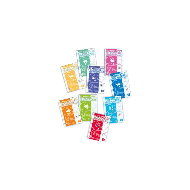 PIGNA Ricambio rinforzato  con banda trasp. A4 80 gr 1r 219459