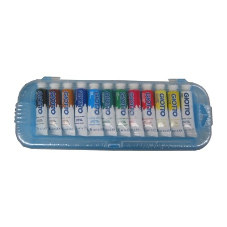 1 - FILA Colore a Tempera GIOTTO Tubetto 7,5 mL 12 Pezzi 3025