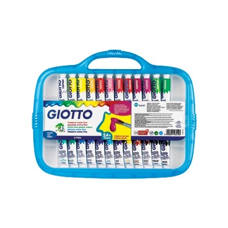 1 - FILA Colore a Tempera GIOTTO Tubetto 12 mL 24 Pezzi 3051
