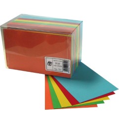 1 - 100 pz Biglietti + busta 5 colori forti 9 9x14 321