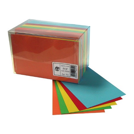 1 - 100 pz Biglietti + busta 5 colori forti 9 9x14 321