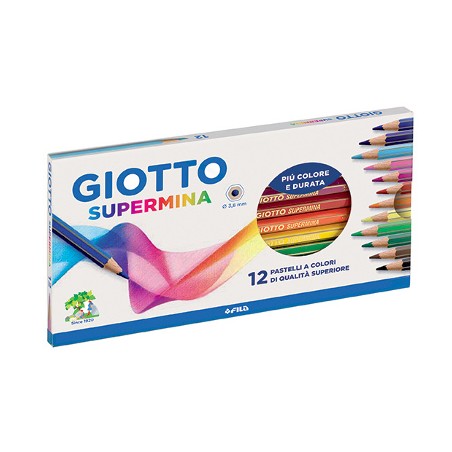 1 - FILA Pastelli Giotto Supermina colori assortiti 12 pz 2357