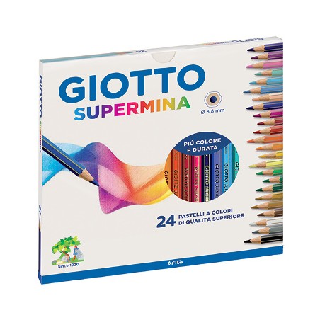 1 - FILA Pastelli Giotto Supermina assortiti 24 pezzi 2358