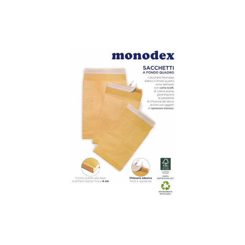 BLASETTI Busta color avana con soffietti laterali 250 pz 120 gr 30x40x4 0936 Monodex