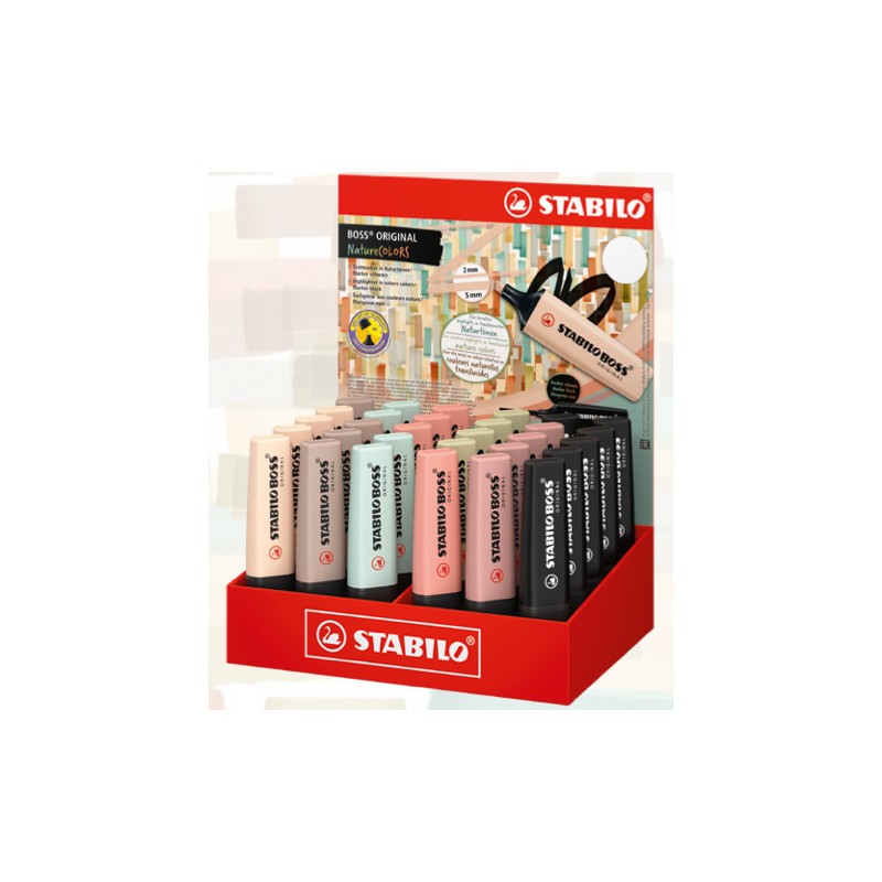 Stabilo Boss Original Nature Colors display 30 evidenziatori colori naturali assortiti 70/30-2-2