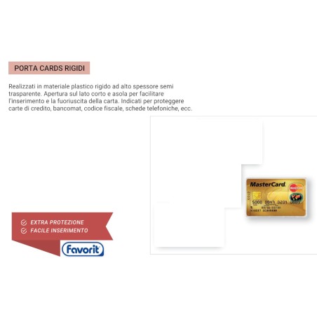 1 - PORTA CARD RIGIDO TRASPARENTE 500080