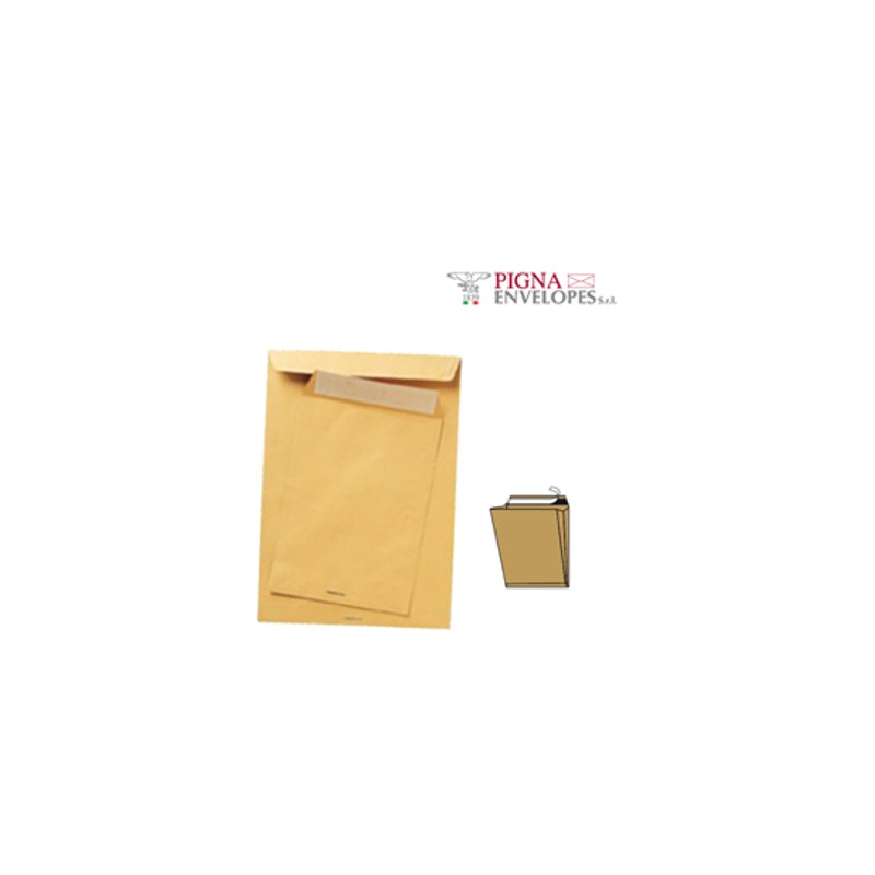 PIGNA Busta color avana con soffietti laterali 250 pz 120 gr 30x40x4 65526940