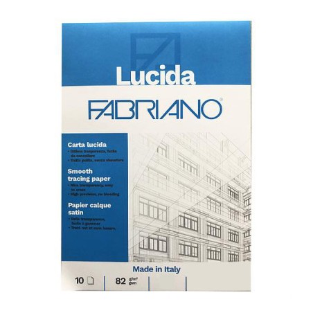 1 - CARTA LUCIDA BLOCCO FABRIANO A3 -10fg 80gr. 19100661