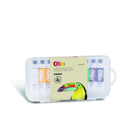 1 - MOROCOLOR PRIMO Colori ad Olio Fine Tempere Scatola da 10 Colori da 18 Ml 425TO10P