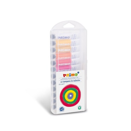 1 - MOROCOLOR PRIMO Colori a Tempera Valigetta da 12 Pezzi 448T12AP