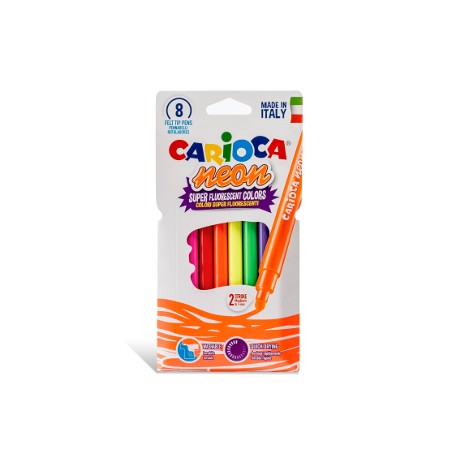 1 - 8 pezzi Pennarelli Carioca Neon colori assortiti 42785