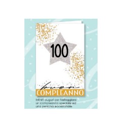 1 - CROMO 6 Biglietti COMPLEANNO 100 ANNI Stella  NU.6119