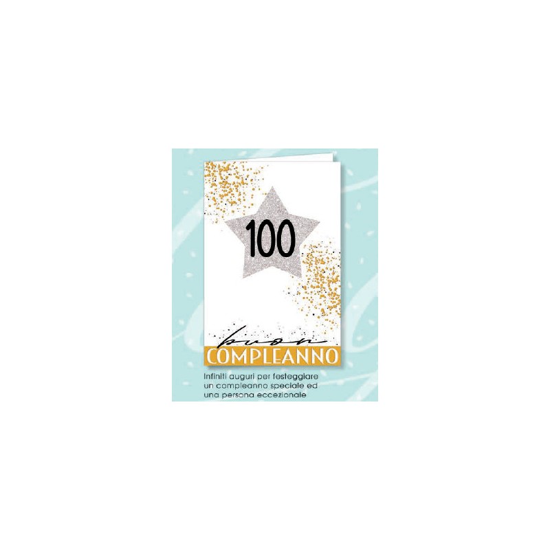 CROMO 6 Biglietti COMPLEANNO 100 ANNI Stella  NU6119
