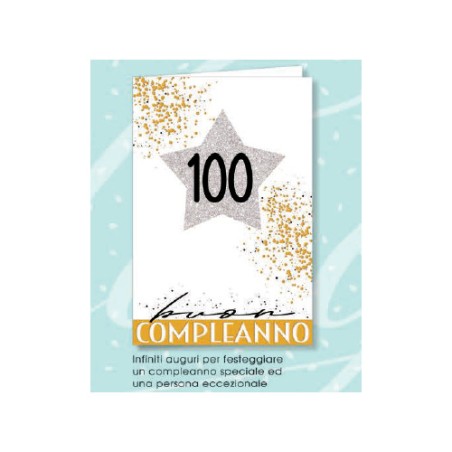 CROMO 6 Biglietti COMPLEANNO 100 ANNI Stella  NU6119