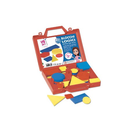 1 - CWR 48 Pezzi Blocchi Logici in Valigetta 07734