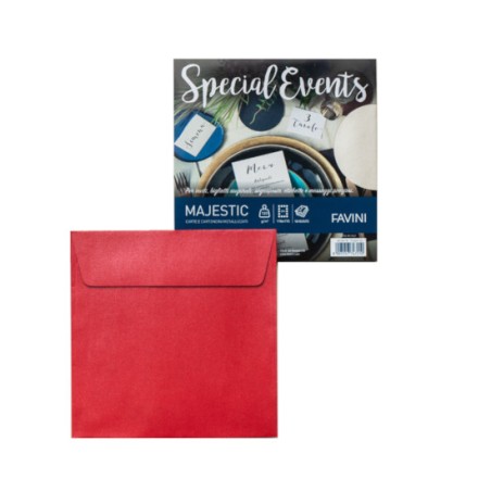 1 - BUSTE SPECIAL EVENTS 17X17 ROSSO 120G. -10PZ A57C118
