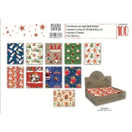 CARTA REGALO NATALE BAMBINO (10x10fg) NT6303