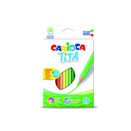 1 - 36 pz Pastelli Carioca Tita colori assortiti 42795