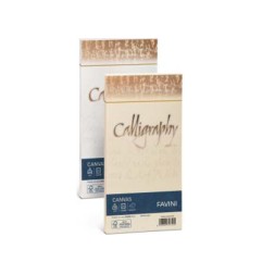 1 - Buste Calligraphy Canvas Favini - 11x22 Cm Avorio 25pz 100 gr A57Q414