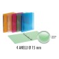 FAVORIT Raccoglitore LUMINA in PPL 4 Anelli d.15mm 22x30cm - Colori Assortiti 066844