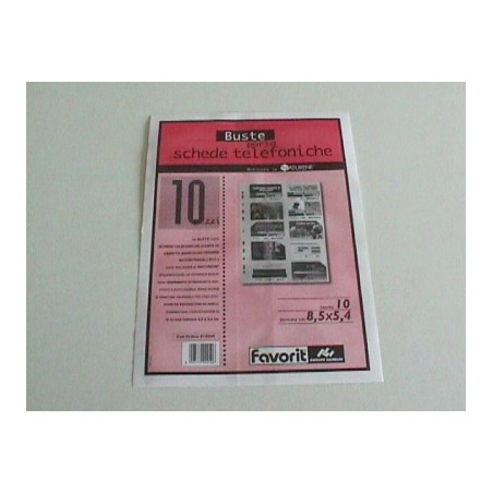 1 - BUSTA F.U. PORTA CARDS 10 tasche 8,5x5,4 -10PZ 460075