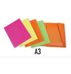 1 - CARTELLA 3L C/EL. A3 PPL NEON ASS. FAVORIT 90480