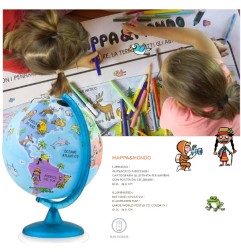 1 - Mappamondo Mappa & mondo BATTERY diam.25 Tecnodidattica