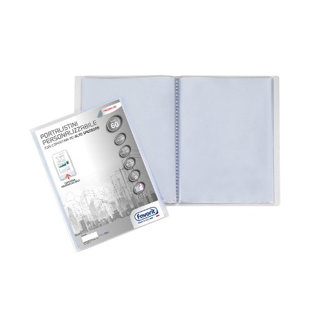 1 - FAVORIT  Portalistini soft display A4 60 bustine colore trasparente Favorit 090486