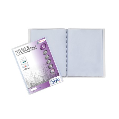 1 - FAVORIT  Portalistini soft display A4 80 bustine colore trasparente Favorit 090487