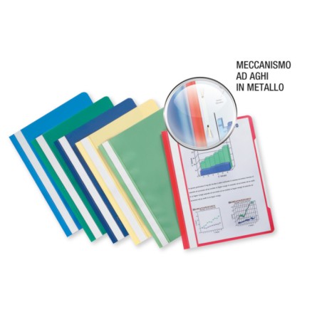 1 - 10 pz Cartellina portadocumenti Favorit Pratic A4 blu 500009