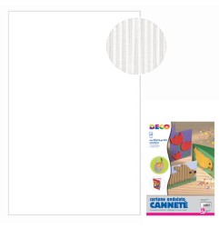 1 - Cartoncino Colore Bianco Ondulato Cannete' CWR - 50x70 Cm 10 pz 2206/6