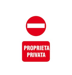 1 - LETTERFIX ECOTARGA Targa Cartello PROPRIETa' PRIVATA 20x30 T06015