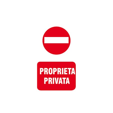 1 - LETTERFIX ECOTARGA Targa Cartello PROPRIETa' PRIVATA 20x30 T06015