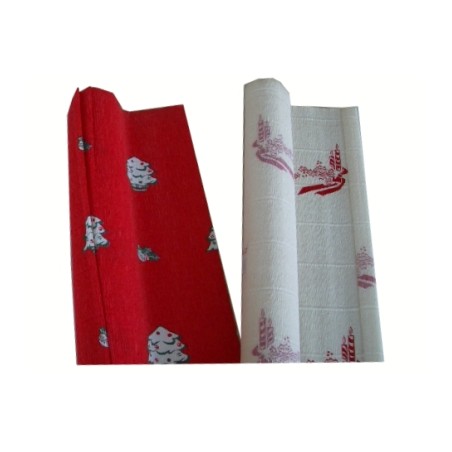 1 - ROSSI carta crespa fantasia candele/albero 700/4 180GR