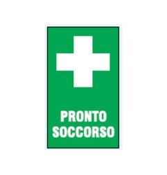 1 - LETTERFIX ECOTARGA Targa Cartello PRONTO SOCCORSO 20x30 T06061