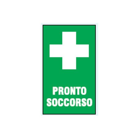 1 - LETTERFIX ECOTARGA Targa Cartello PRONTO SOCCORSO 20x30 T06061