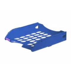 1 - FELLOWES Vaschetta per Corrispondenza E040 Traforata Impilabile Azzurro