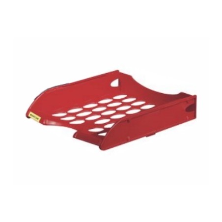 1 - FELLOWES Vaschetta per Corrispondenza E040 Traforata Impilabile Rosso