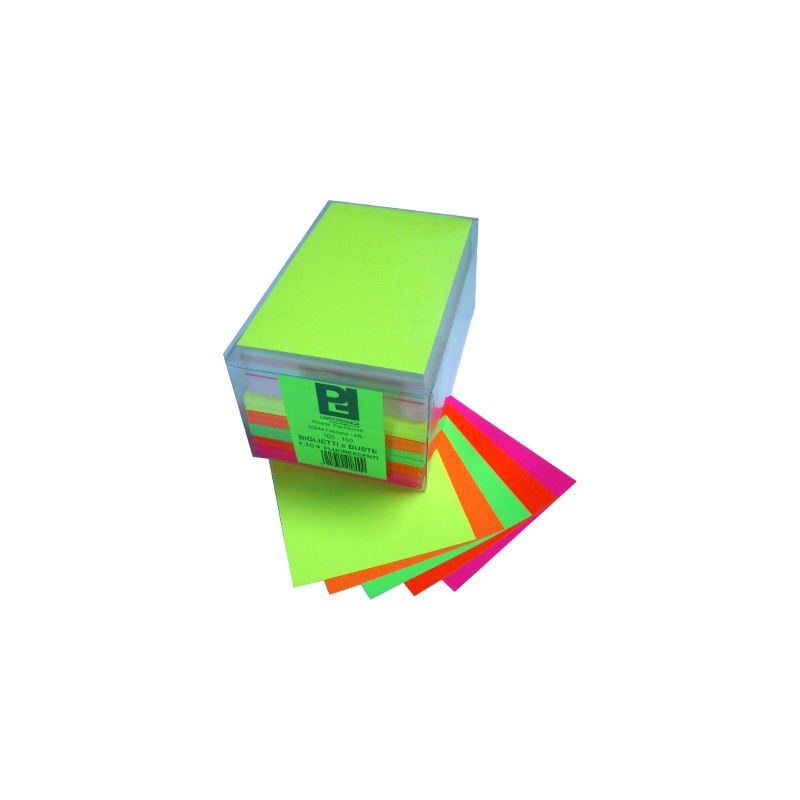 PICARTA 100 pz Biglietti + busta 5 colori fuo 9 9x14 41800