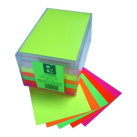 1 - PICARTA 100 pz Biglietti + busta 5 colori fuo 9 9x14 41800