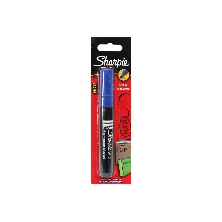 1 - Pennarello Marker W10 Papermate punta a scalpello blu S0192708